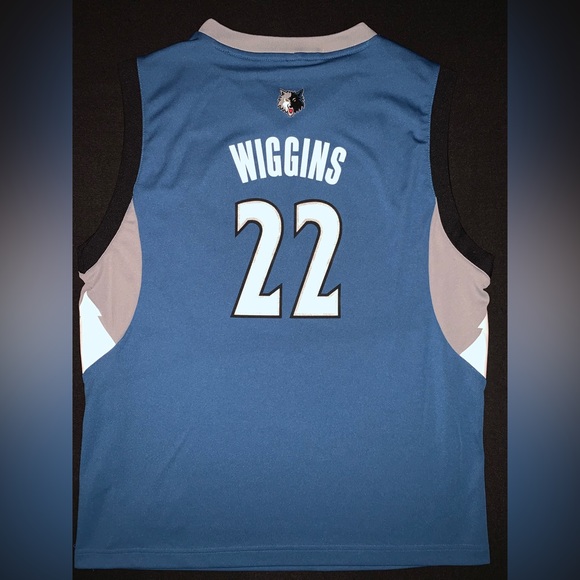 Adidas Andrew Wiggins Minnesota Timberwolves #22 Blue NBA Jersey Youth XL 18-20 - Picture 4 of 6